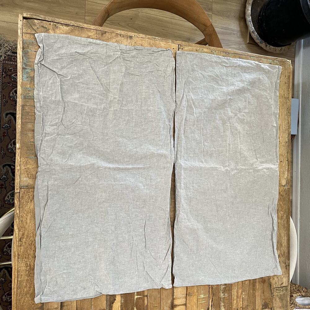 Magnolia Hearth & Hand Linen Blend King Pillowcase Pair Solid Heather Gray